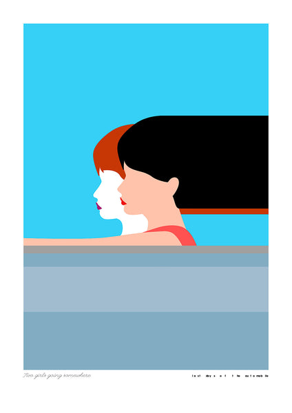 Two girls going somewhere